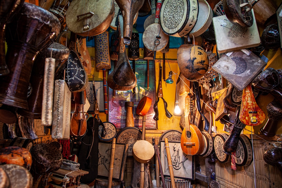Music classroom with instruments for educational use